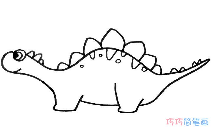 幼儿恐龙怎么画简单易学_恐龙简笔画图片