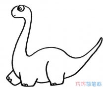 卡通恐龙的画法简单好看_素描恐龙简笔画图片