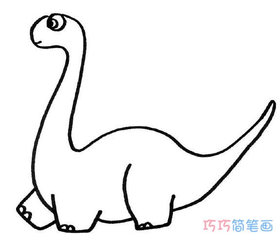 恐龙怎么画可爱简单_恐龙简笔画图片