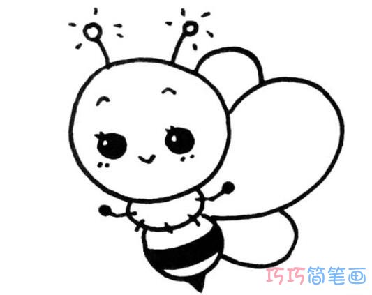 卡通蜜蜂怎么画可爱_蜜蜂简笔画