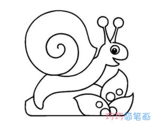 幼儿蜗牛怎么画简单_蜗牛简笔画图片