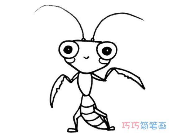 螳螂怎么画简洁好看_螳螂简笔画图片