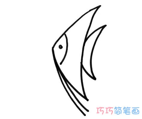  热带鱼怎么画简洁可爱_热带鱼简笔画图片