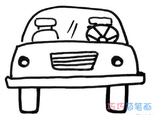 儿童简单的小汽车的画法简单_小汽车简笔画图片