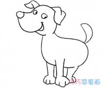 卡通小狗的简单画法手绘_可爱小狗简笔画图片