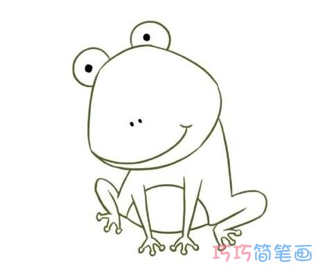 卡通青蛙怎么画好看简单_青蛙简笔画图片