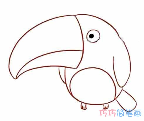 啄木鸟怎么画可爱简单_啄木鸟简笔画图片
