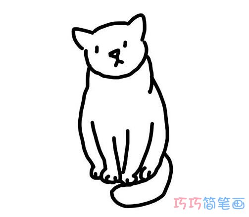 小猫怎么画乖巧好看_小猫简笔画图片