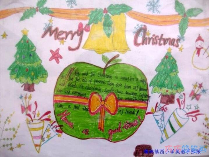 二年级彩色圣诞节手抄报模版_圣诞节手抄报图片
