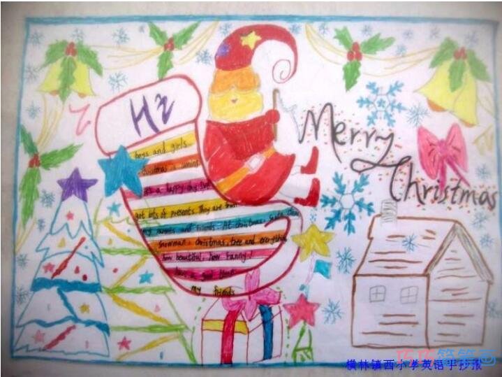 圣诞节英语手抄报怎么画可爱_圣诞节手抄报图片