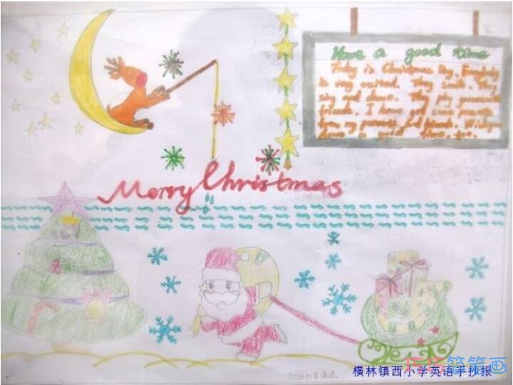 卡通圣诞节英语手抄报怎么画_圣诞节手抄报图片