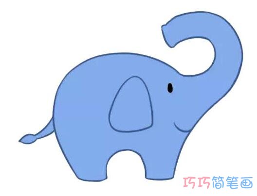 大象怎么画简单好看_大象简笔画图片