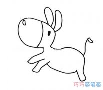 小毛驴的画法手绘简单可爱_卡通毛驴简笔画图片