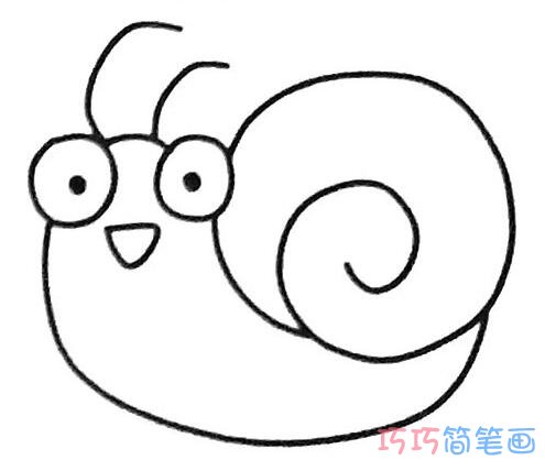 蜗牛怎么画简单好看_蜗牛简笔画图片