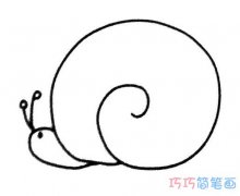 幼儿蜗牛的简单画法手绘_蜗牛怎么画简笔画图片