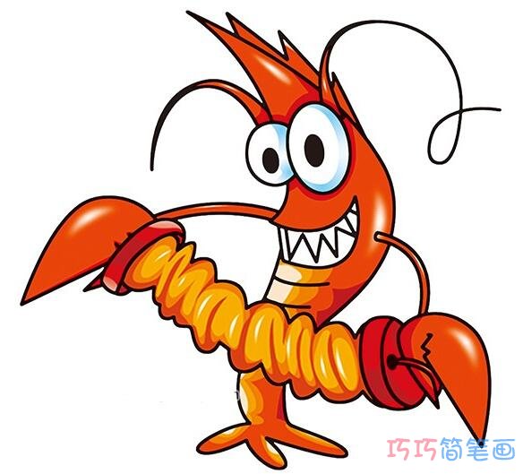 本期教大家怎么画可爱简单的卡通龙虾简笔画哈。小伙伴们动动手指头，跟着小编画画啦。龙虾在深海里游来游去，它要到乌贼家做客，但海底的珊瑚焦长得差不多，龙虾忘了乌贼家在哪里了，龙虾迷茫地游着，对了，它可以问路呀，龙虾期待碰到一只海底生物。 可爱简单的卡通龙虾作品完成了，小伙伴们学会了吗？龙虾继续向前游，碰到一只大海龟，龙虾问了乌贼家的路，海龟说往前游就能看到了，龙虾继续往前游，碰到蝴蝶鱼，又向蝴蝶鱼打听乌贼家的路，龙虾问了很多海洋生物，终于到达乌贼家了。喜欢的小伙伴可以收藏哦。