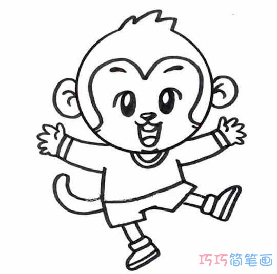 开心小猴子怎么画可爱_猴子简笔画图片