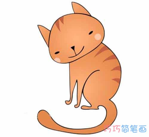 小猫怎么画好看_彩色小猫简笔画图片