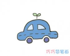各种卡通小汽车的彩色手绘画法简单好看_小汽车简笔画图