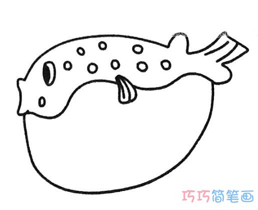 河豚怎么画可爱好看_河豚简笔画图片