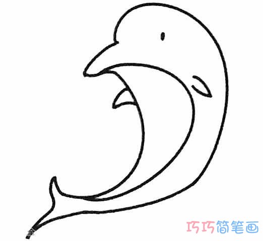 顶球海豚怎么画简单好看_海豚简笔画图片