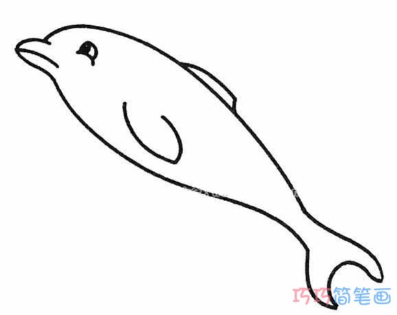 海豚怎么画可爱好看_海豚简笔画图片
