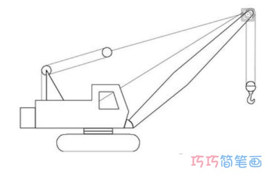 幼儿简单Q版起重机画法基础好看_起重机简笔画图片