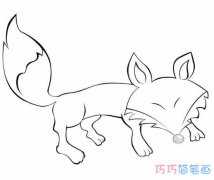 狡猾的狐狸怎么画简单好看_手绘狐狸的画法简笔画图片