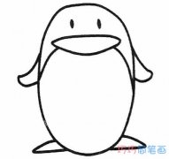 卡通小企鹅的简单画法手绘_怎么画小企鹅简笔画图片