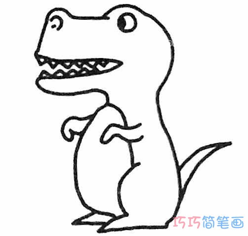 恐龙怎么画可爱_恐龙简笔画图片