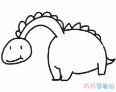 卡通恐龙怎么画简单可爱_恐龙的画法简笔画图片