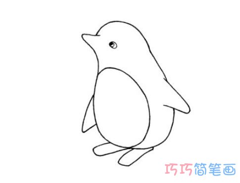 企鹅怎么画好看简单_带步骤图企鹅简笔画图片