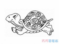乌龟素描怎么画简单好看_乌龟的画法简笔画图片