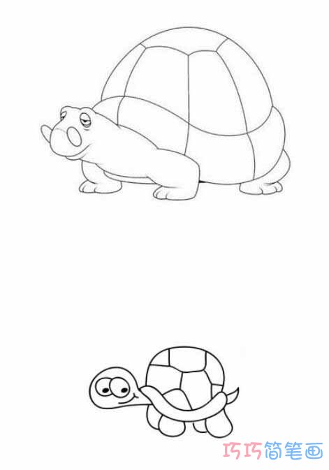 小乌龟怎么画好看_乌龟简笔画图片