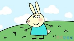 小兔子贝瑞卡怎么画涂颜色 兔子的画法步骤简笔画图片