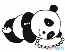 睡觉的熊猫怎么画简单漂亮_熊猫的画法简笔画图片