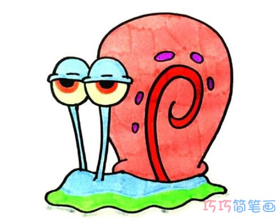 卡通蜗牛怎么画好看简单_蜗牛简笔画图片