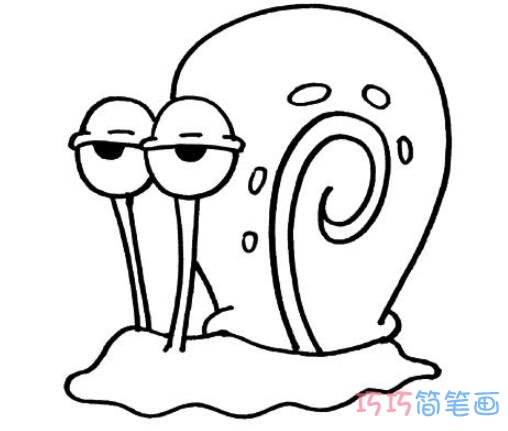 卡通蜗牛怎么画好看简单_蜗牛简笔画图片