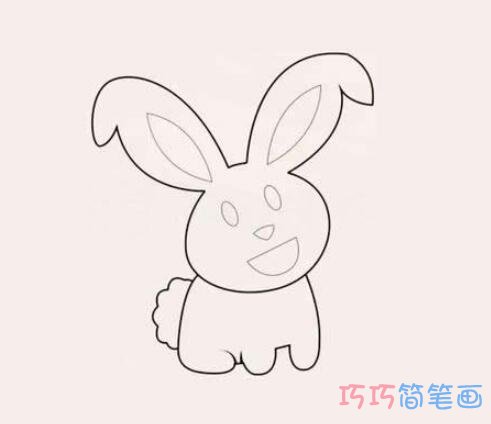 幼儿兔子怎么画简单_彩色兔子简笔画图片