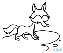 简单狐狸的画法手绘 怎么画狐狸简笔画图片