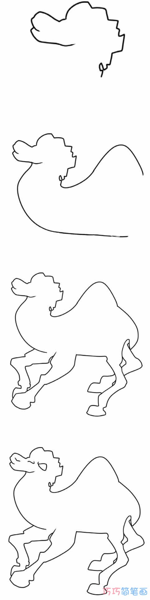 骆驼怎么画简洁好看_带步骤图骆驼简笔画图片