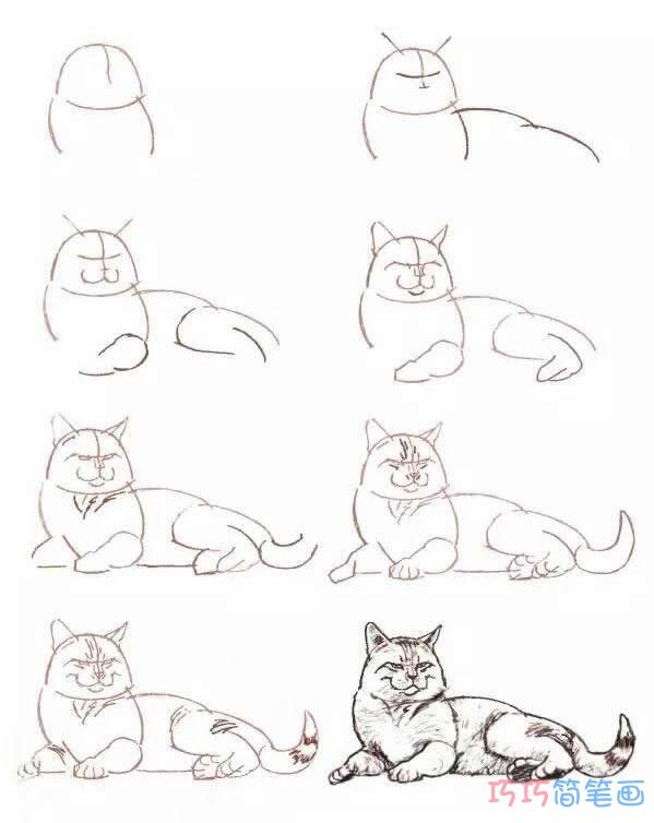 素描小猫咪怎么画简单好看_小猫简笔画图片