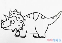 霸王龙怎么画简单好看 恐龙的画法简笔画图片