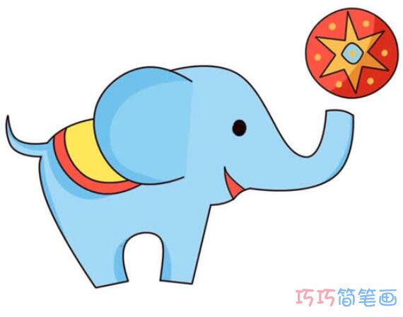 幼儿大象怎么画简洁易学_大象简笔画图片