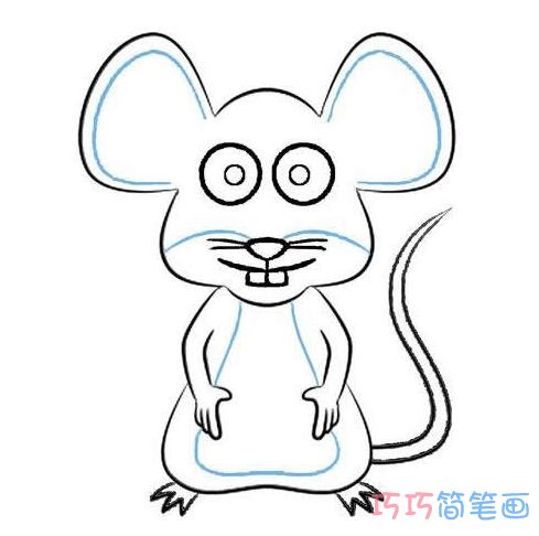 小老鼠怎么画简单好看_灰色小老鼠简笔画图片