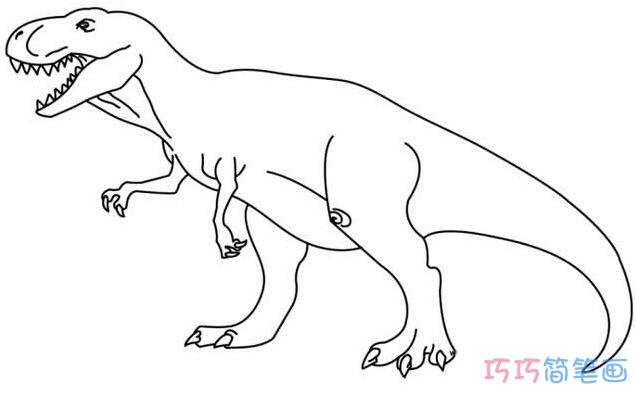 恐龙怎么画简单好看_恐龙简笔画图片
