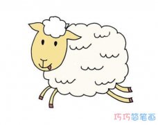 卡通小山羊的画法步骤涂颜色 山羊怎么画简笔画图片