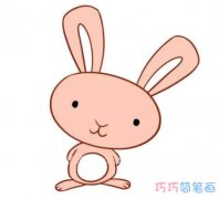粉红小白兔怎么画简单可爱_小白兔简笔画图片