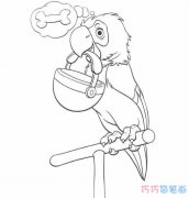 可爱小鹦鹉怎么画素描好看 简单鹦鹉的画法简笔画图片