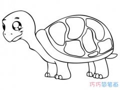小乌龟素描怎么画简单可爱 乌龟的画法简笔画图片